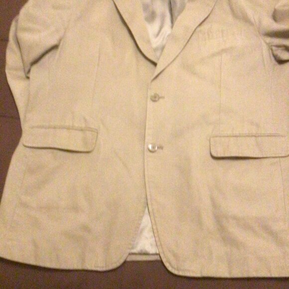 Men's Tan Blazer Cotton Summer Wear Size XXL - Picture 9 of 11